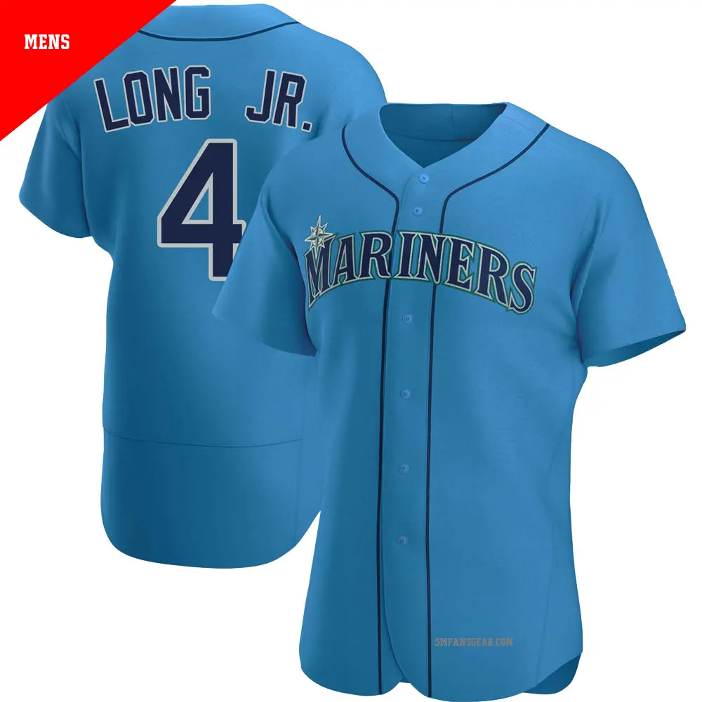 Men's ＃4 Shed Long Jr. Seattle Mariners Royal Authentic Alternate Jersey