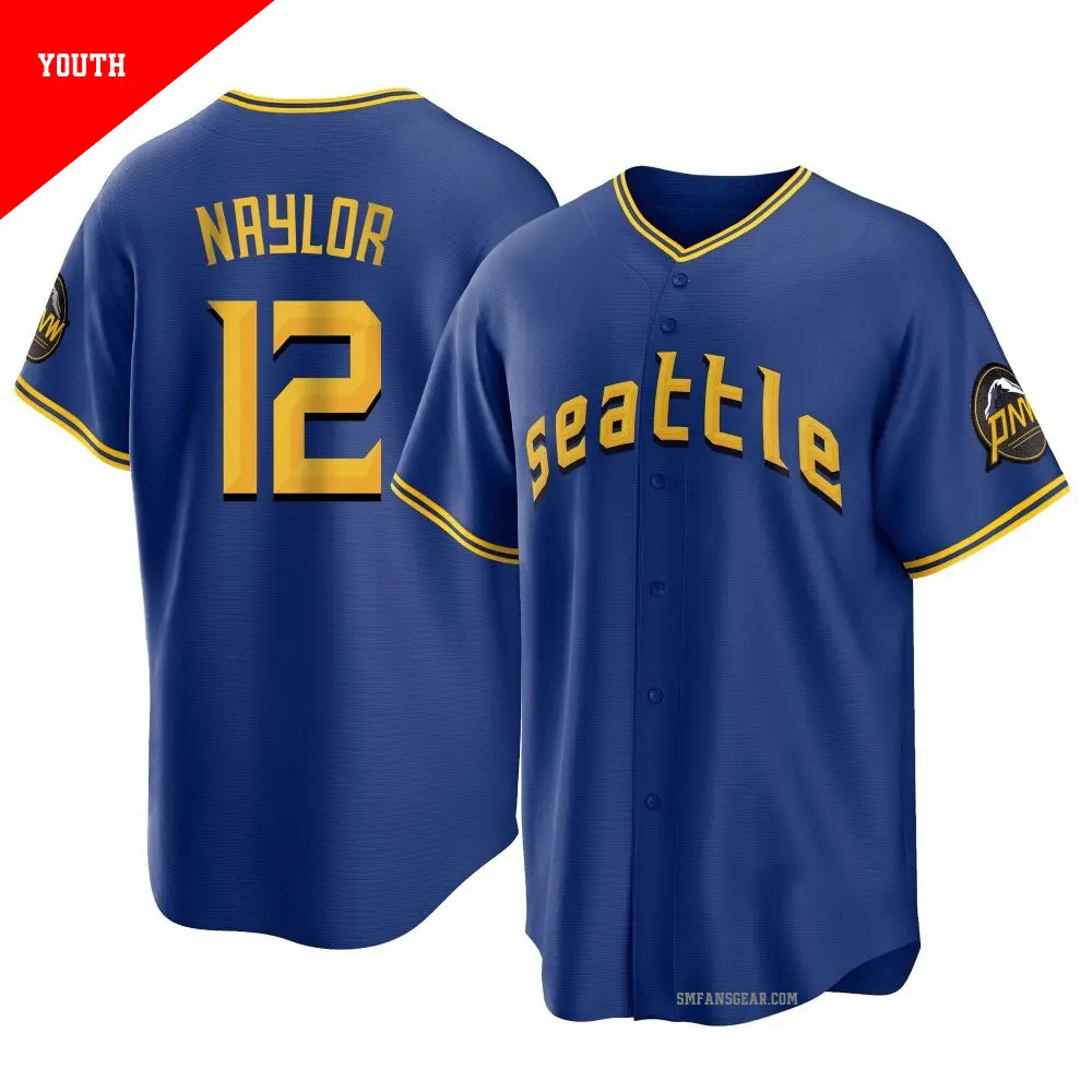 Men's #12 Josh Naylor Seattle Mariners White Limited Home Jersey